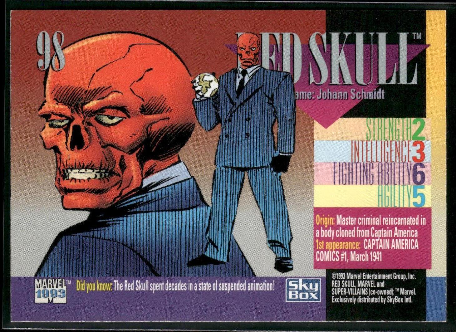 1993 SkyBox Marvel Universe #98 Red Skull