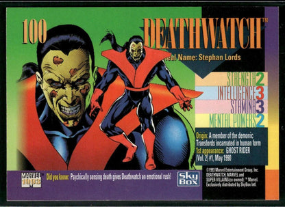 1993 SkyBox Marvel Universe #100 Deathwatch