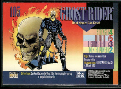 1993 SkyBox Marvel Universe #105 Ghost Rider