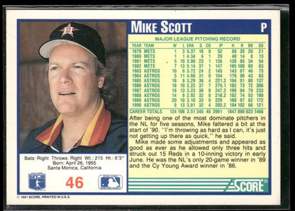 1991 Score #46 Mike Scott