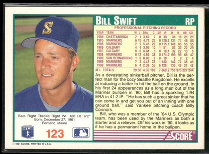 1991 Score #123 Bill Swift