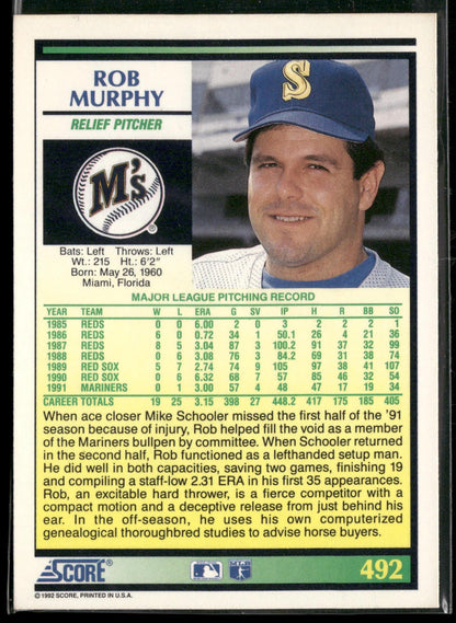 1992 Score #492 Rob Murphy