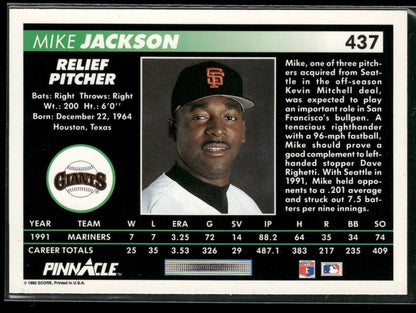 1992 Pinnacle #437 Mike Jackson