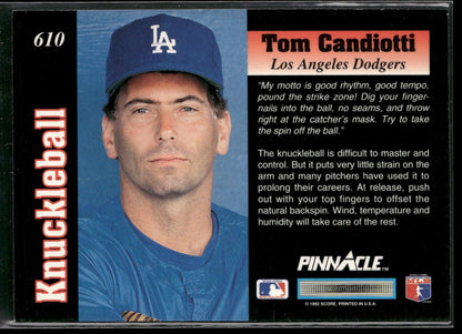 1992 Pinnacle #610 Tom Candiotti