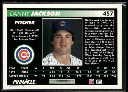 1992 Pinnacle #457 Danny Jackson