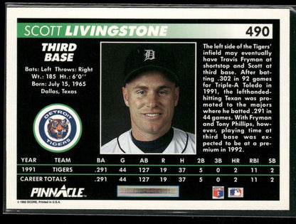 1992 Pinnacle #490 Scott Livingstone