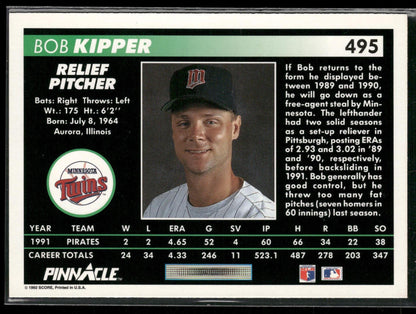 1992 Pinnacle #495 Bob Kipper