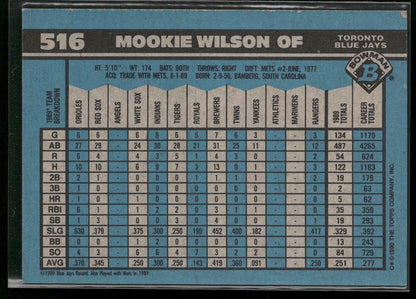 1990 Bowman #516 Mookie Wilson