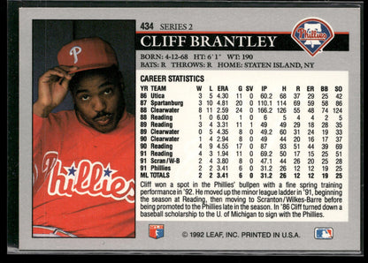 1992 Leaf #434 Cliff Brantley