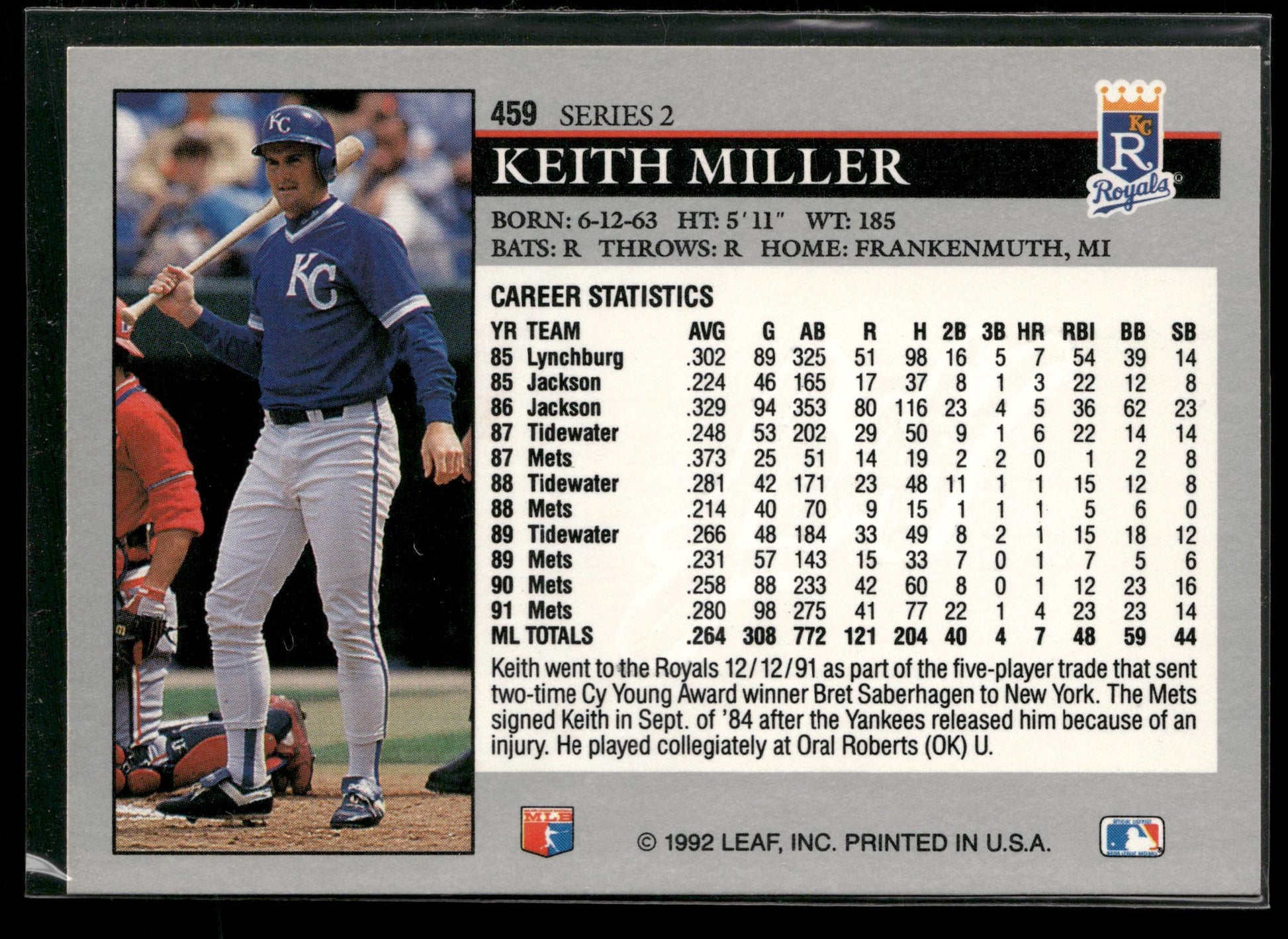 1992 Leaf #459 Keith Miller
