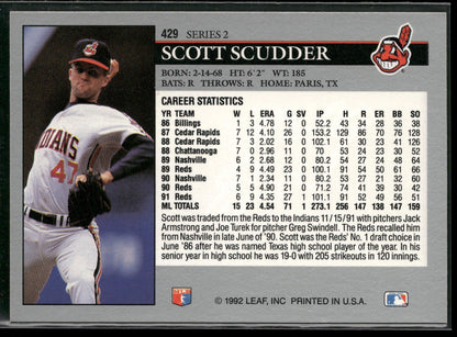 1992 Leaf #429 Scott Scudder