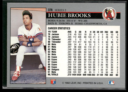 1992 Leaf #378 Hubie Brooks