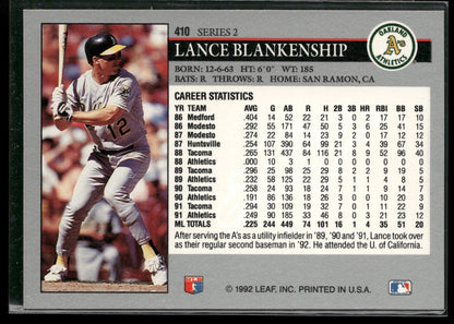 1992 Leaf #410 Lance Blankenship