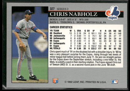 1992 Leaf #327 Chris Nabholz