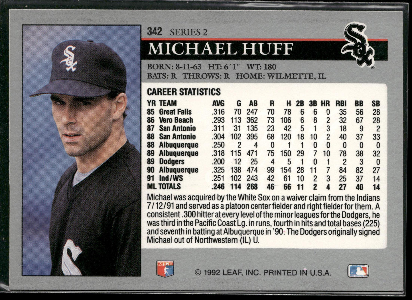 1992 Leaf #342 Michael Huff