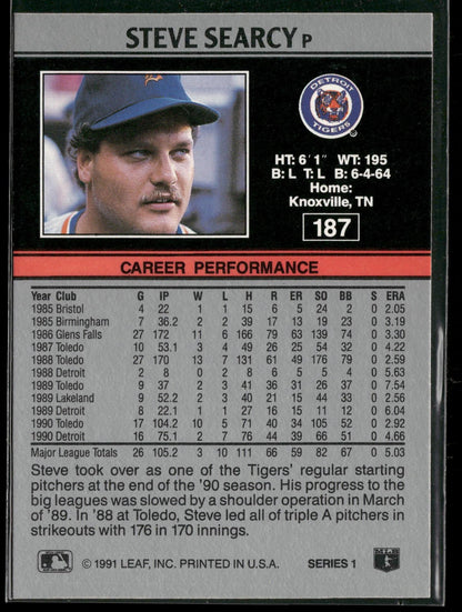 1991 Leaf #187 Steve Searcy