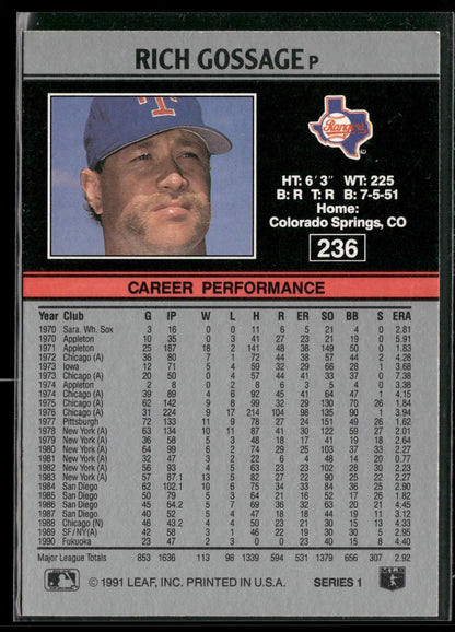 1991 Leaf #236 Rich Gossage