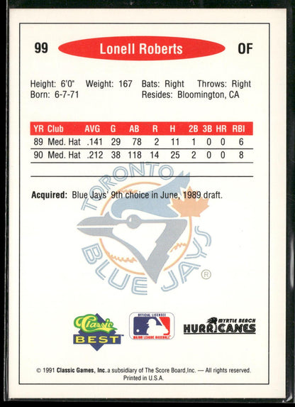 1991 Classic Best #99 Lonell Roberts
