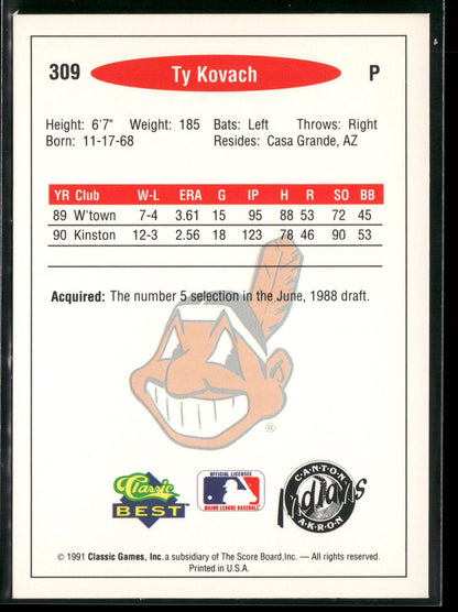 1991 Classic Best #309 Ty Kovach
