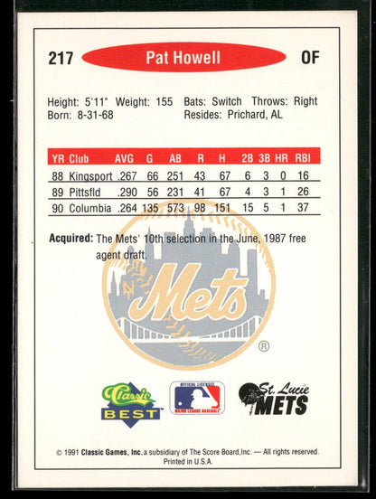 1991 Classic Best #217 Pat Howell