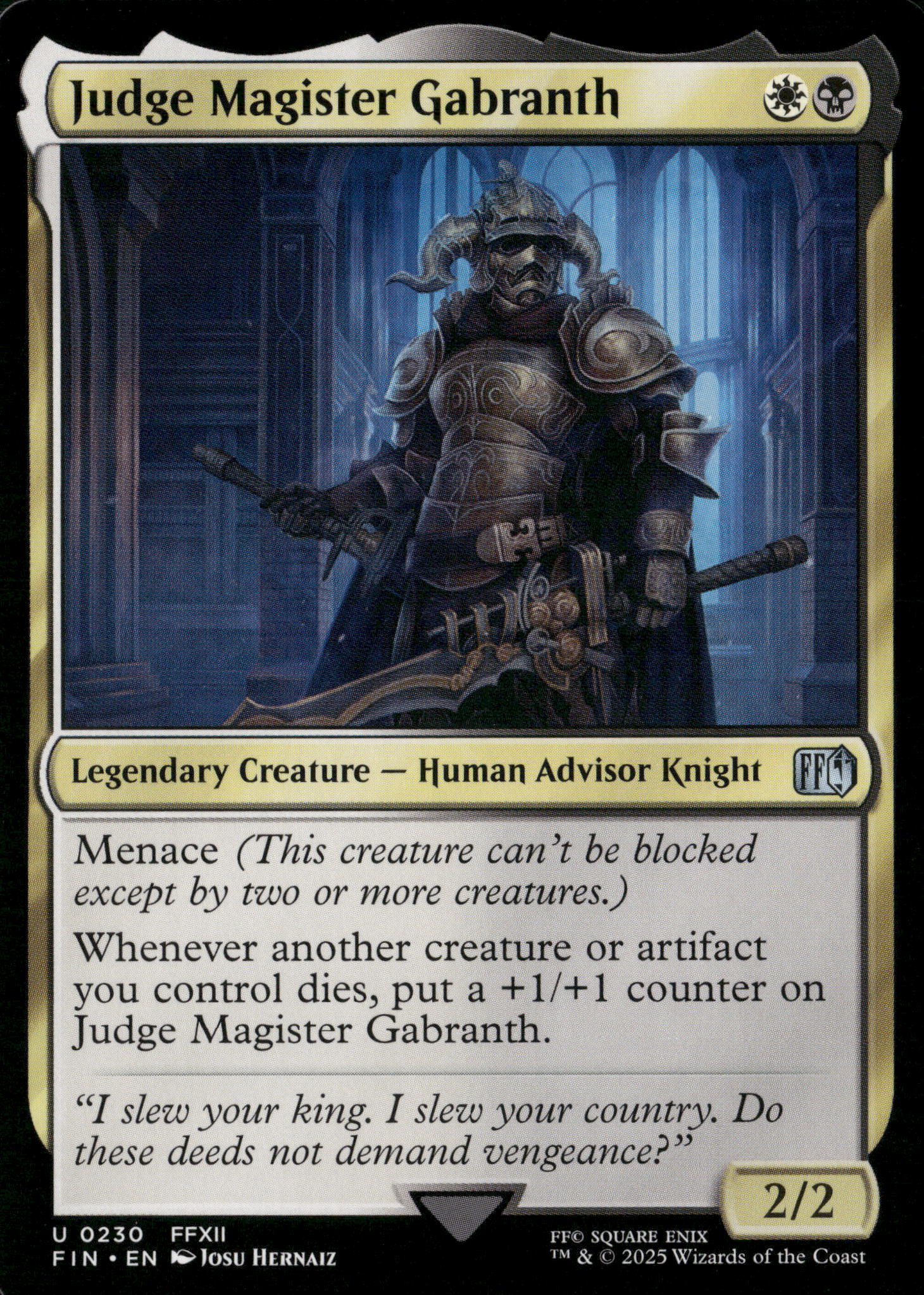 FINAL FANTASY #230 Judge Magister Gabranth