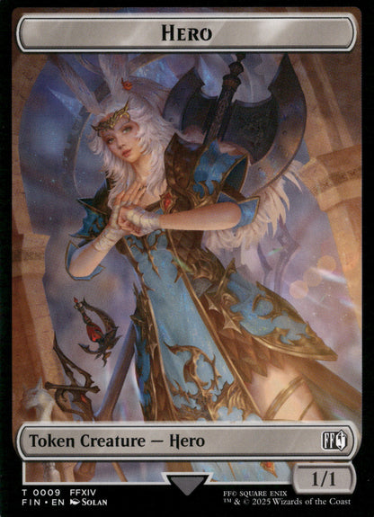 FINAL FANTASY #9 // 23 Hero (0009) // Treasure (0023) Double-Sided Token