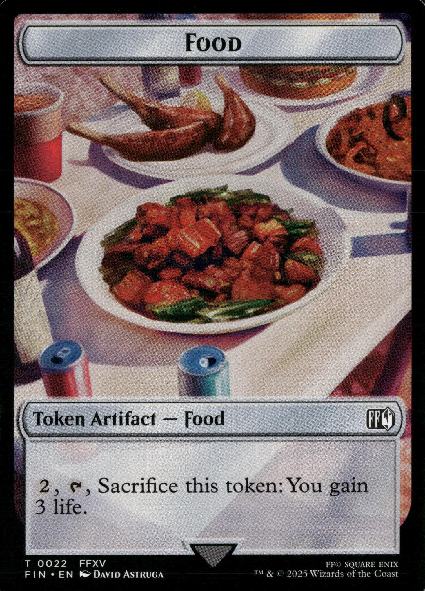 FINAL FANTASY #5 // 22 Hero (0005) // Food Double-Sided Token