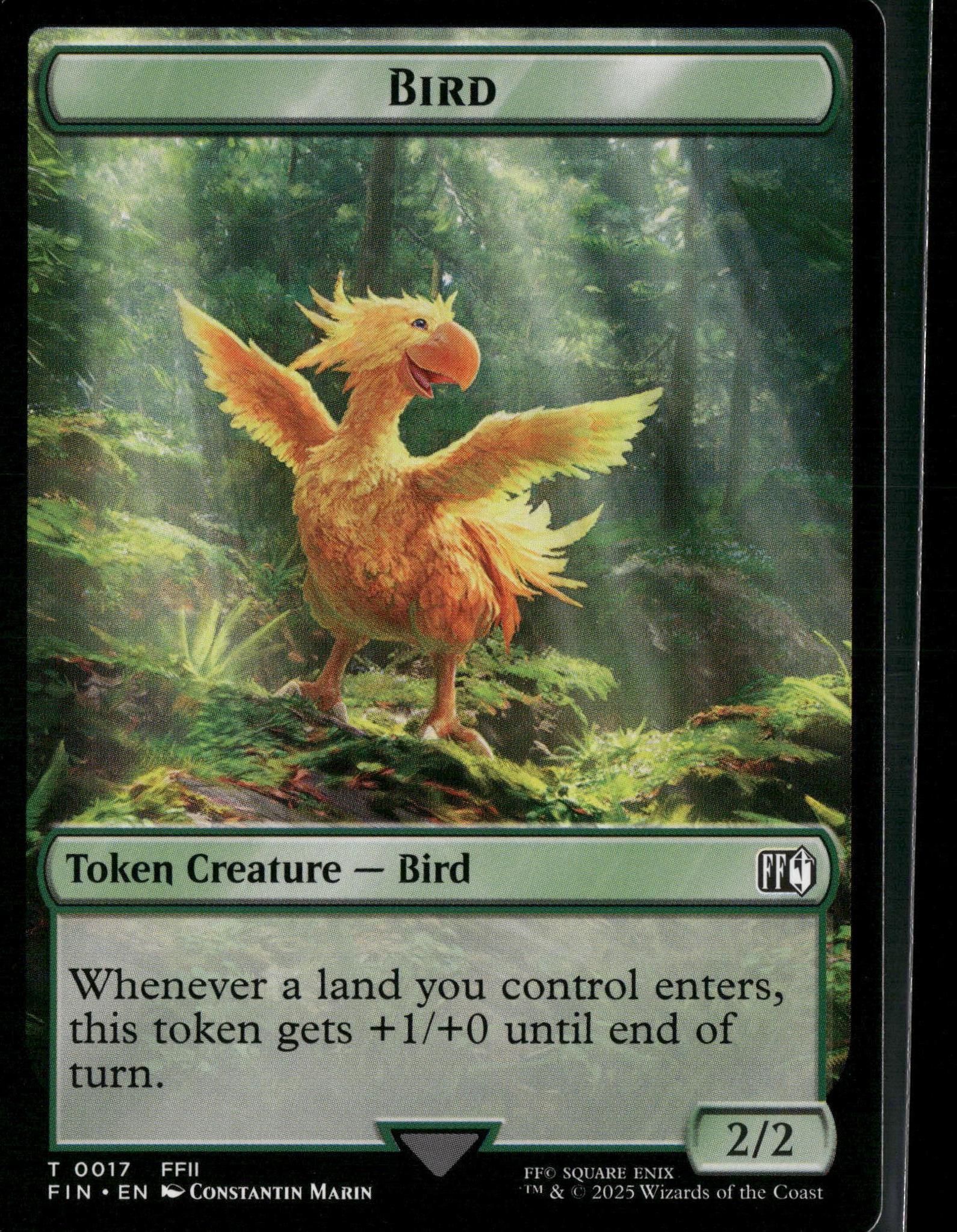 FINAL FANTASY #9 // 17 Hero (0009) // Bird (0017) Double-Sided Token