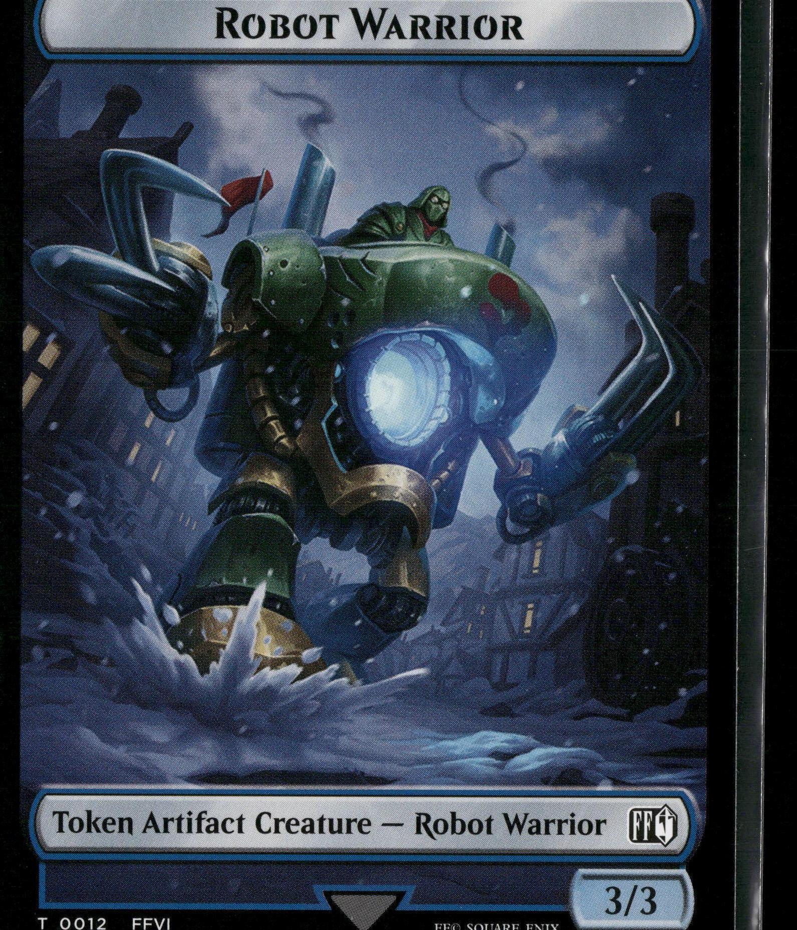 FINAL FANTASY #8 // 12 Hero (0008) // Robot Warrior (0012) Double-Sided Token