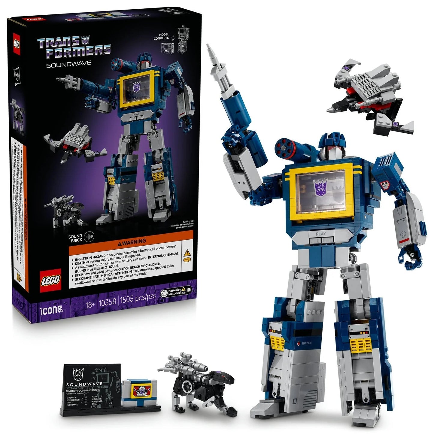 LEGO® Icons Transformers: Soundwave (10358)